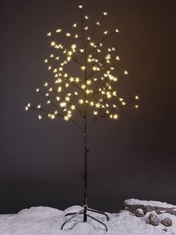 5ft LED Cherry Blossom White LED Tree Light Floor Lamp